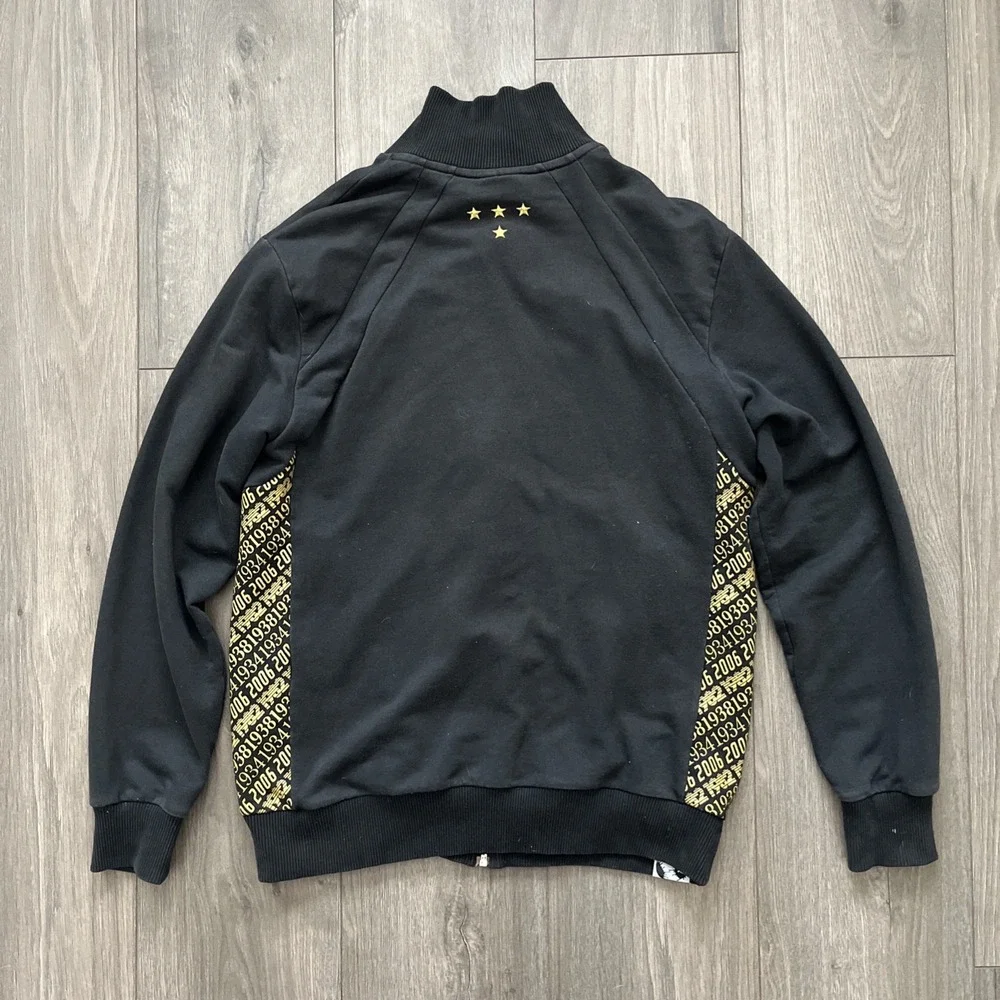 Puma Italia FIGC Full Zip Jacket Mens S Black Gold